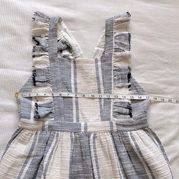 ANTHROPOLOGIE dRA Malibu Blue and White Apron Dress Size XS - Picture 9 of 10